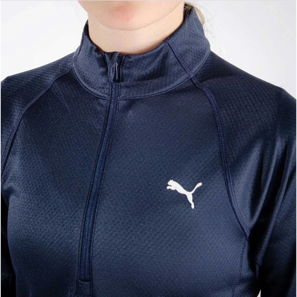 Puma Girls Small Blue Drycell Quarter Zip Golf Top NWT - Picture 5 of 12